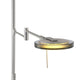 LED-Deckenfluter Turound mit Lesearm und Tastdimmer in alu-bürstet, modernes Design für elegantes Licht.