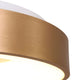 Detailansicht der LED-Deckenleuchte Ringlede Ø38cm, elegante goldene Oberfläche mit warmweißer LED-Beleuchtung.