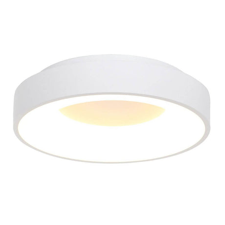LED-ceiling light Ringlede Ø48cm in white for even illumination in the living area.