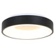 LED-Deckenleuchte Ringlede Ø48cm in schwarz mit warmweißem Licht für gleichmäßige Beleuchtung.