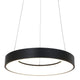 LED-Hängeleuchte Ringlede Ø48cm in elegantem Schwarz, ideal für Wohn- und Schlafräume.