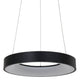 LED-Hängeleuchte Ringlede Ø48cm in modernem Design mit warmweißem Licht und gleichmäßiger Beleuchtung.