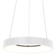 LED-Hängeleuchte Ringlede Ø48cm in Weiß mit hochwertiger Verarbeitung und warmweißer Beleuchtung.