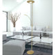 LED-Deckenfluter Zenith mit Lesearm & Tastdimmer CCT im modernen Wohnraum.