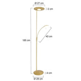 LED-Deckenfluter Zenith mit Lesearm & Tastdimmer CCT