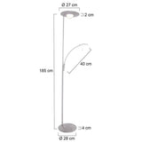 LED-Deckenfluter Zenith mit Lesearm & Tastdimmer CCT