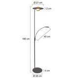 LED-Deckenfluter Zenith mit Lesearm & Tastdimmer CCT