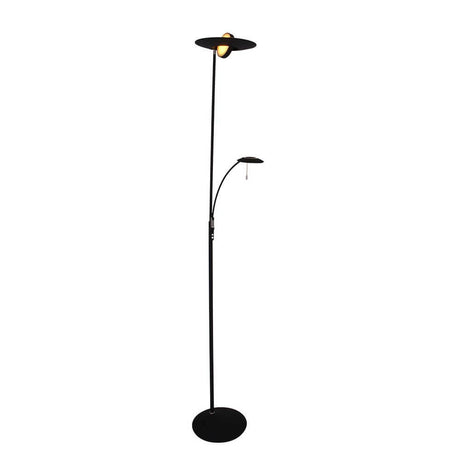LED-Deckenfluter Zenith mit Lesearm & Tastdimmer CCT - elegante Stehlampe für Wohnräume von Steinhauer.