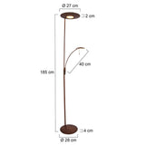 LED-Deckenfluter Zenith mit Lesearm & Tastdimmer CCT
