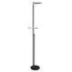 Stylischer LED-Deckenfluter Turound mit Lesearm und Tastdimmer in Schwarz von Steinhauer.