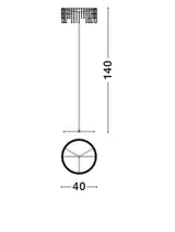 Stellar LED floor lamp H 141cm Ø 40cm 3000K