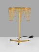 Stellar LED Tischleuchte H 46cm Ø 30cm 3000K in modernem Design mit goldenem Gestell.