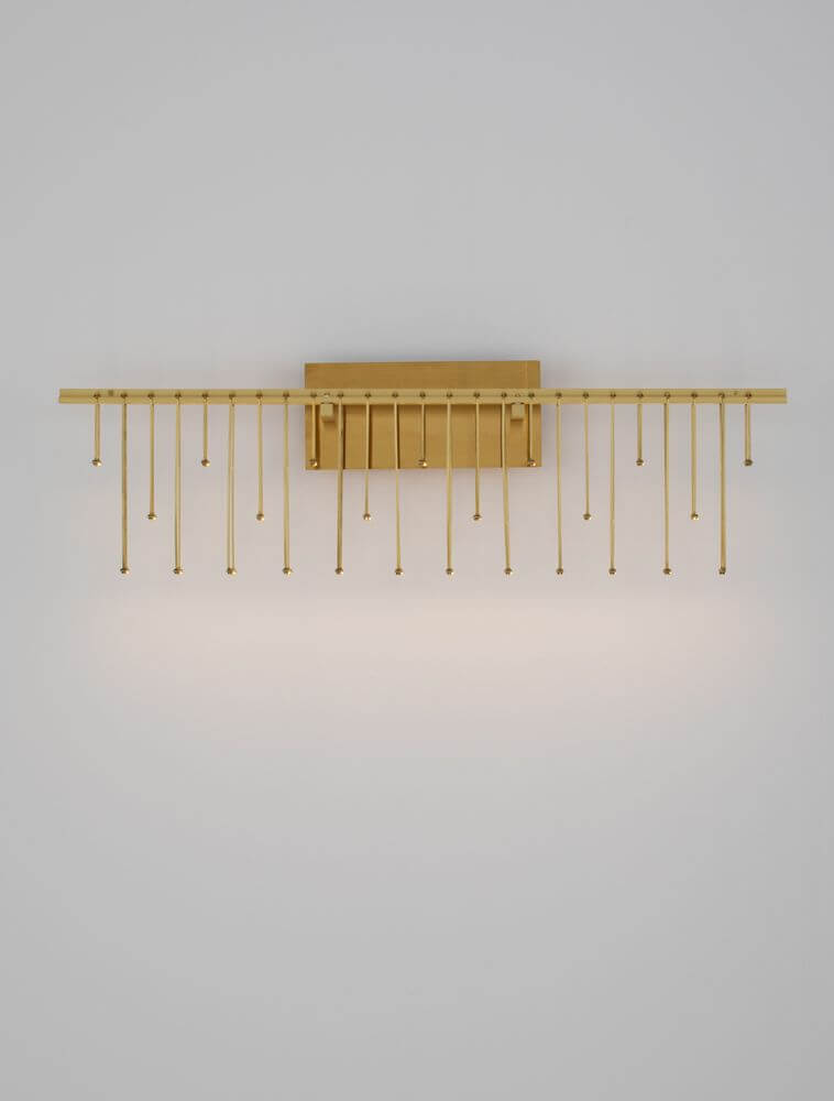 Stellar LED Wandleuchte 25-flammig 3000K in elegantem goldfarbenem Design.