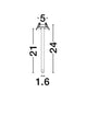 Stilvi Deckenleuchte H 24cm Ø 5cm 3000K technische Zeichnung mit Abmessungen