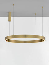 Sting LED Pendelleuchte in Gold mit einem Durchmesser von 100cm und blendfreier Beleuchtung für stilvolle Räume.