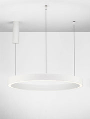 Sting LED pendant light Ø 80cm 3000K in an elegant, minimalist design with a white aluminium body.