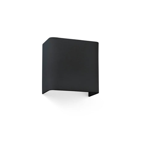 Stoff-Wandleuchte COTTON Quadratisch Schwarz in elegantem Design für moderne Schlafzimmer und Wohnräume.