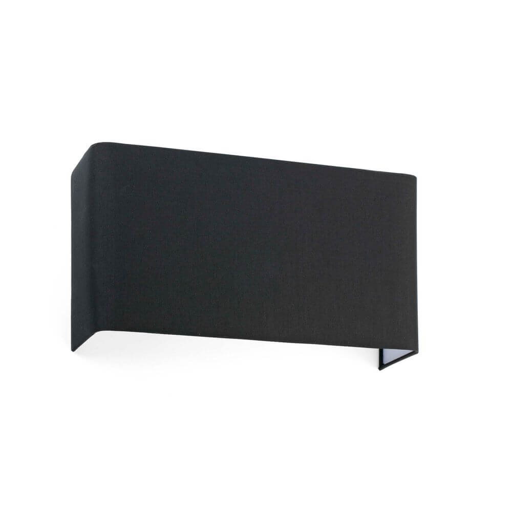Lampe murale de tissu coton noir rectangulaire