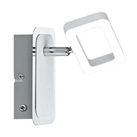 Strahler Frame LED   Weiß Chrom 1x4, 5W mit modernem Design und energieeffizienten LED-Leuchtmitteln.