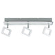 Strahler Frame LED 3-flammig Weiß Chrom 3x4, 5W mit modernem Design und energieeffizienten LED-Leuchtmitteln.