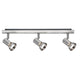 Strahler Teja 3-flammig Nickel satiniert GU10 mit drei schlichten Spotlights für individuelles Wohndesign.