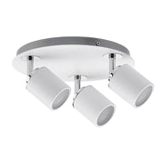 Strahler Tube 3-flammig Weiß Chrom GU10 mit schlichten Design und Spritzwasserschutz für vielseitige Wohnsituationen.
