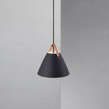 Pasek 27 Lampa wiszące Ø 27 cm z 2 skórzanymi paskami czarnymi