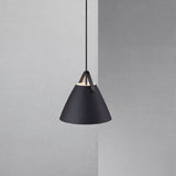 Pasek 27 Lampa wiszące Ø 27 cm z 2 skórzanymi paskami czarnymi