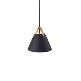 Pasek 27 Lampa wiszące Ø 27 cm z 2 skórzanymi paskami czarnymi