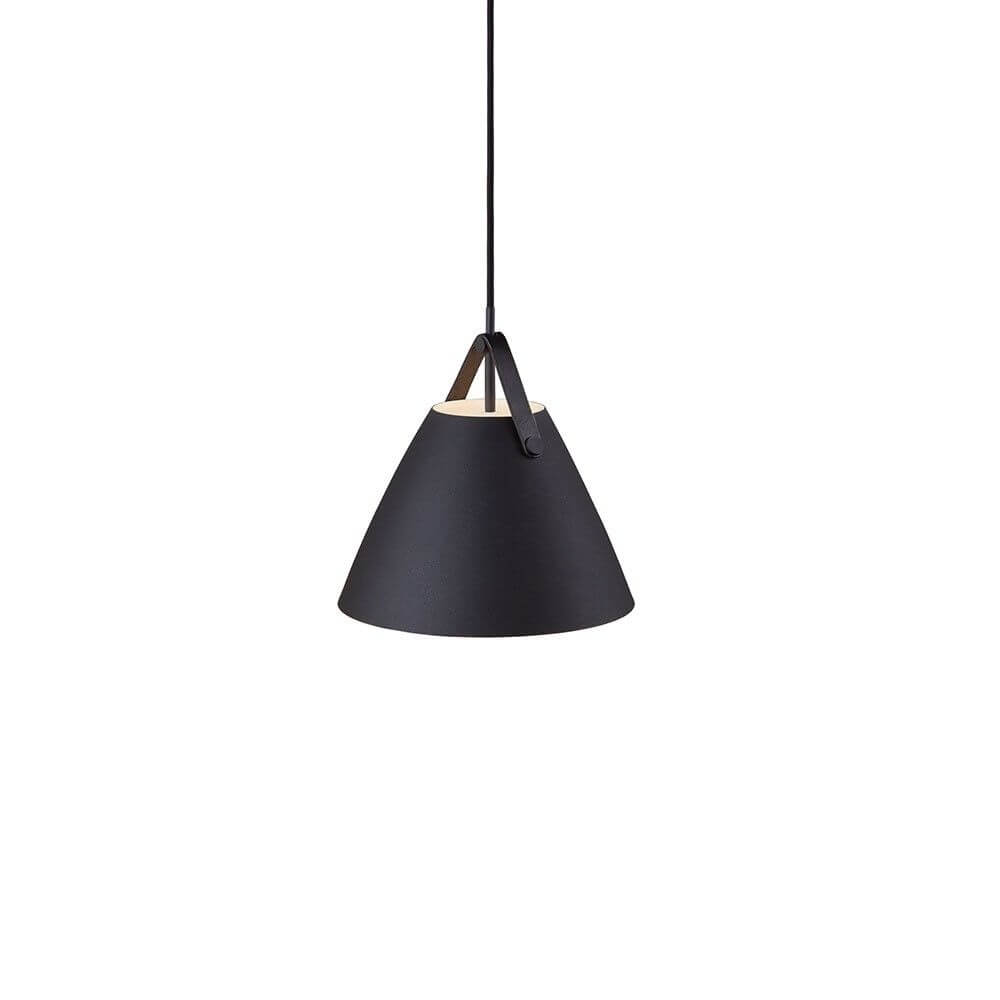 Pasek 27 Lampa wiszące Ø 27 cm z 2 skórzanymi paskami czarnymi