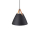 Strap 36 pendant lamp Ø 36cm with 2 leather straps black, modern design made of metal and leather.