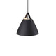 Strap 36 pendant lamp Ø 36cm with 2 leather straps black in elegant design.