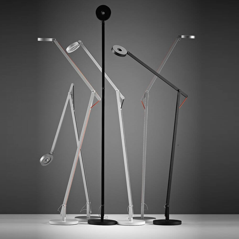 Rotaliana String LED floor lamp with dimmer silver