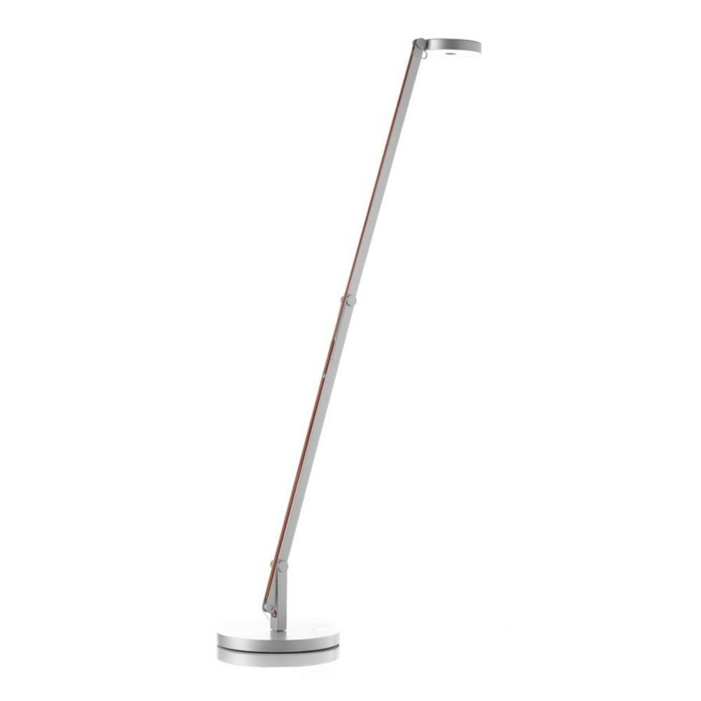 Moderne Rotaliana String LED-Stehleuchte in Silber mit schwenkbarem Design und dimmbarer Funktion.