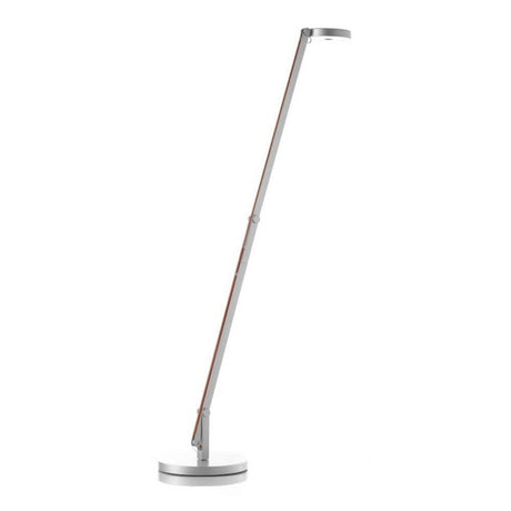 Rotaliana String LED floor lamp with Push Dimm to Warm Silver in a modern design with flexible light direction.