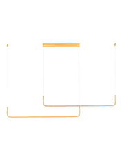 Strita LED Pendelleuchte 150cm 2-flammig 3000K goldene Pendelleuchte von Nova Luce im modernen minimalistischen Design