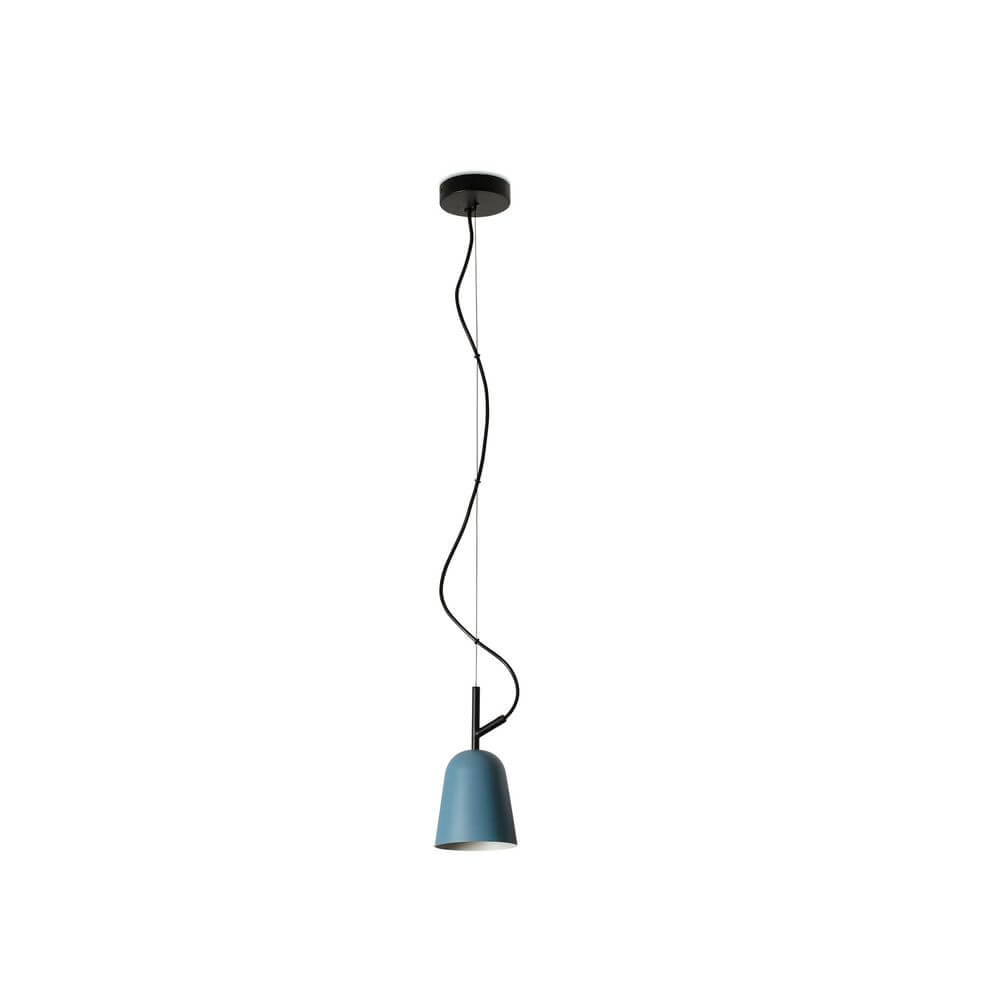 Studio Hängeleuchte Ø 16cm in Blau mit elegantem Kabeldesign und zeitgemäßem Stil.