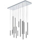 Lodes A-Tube Nano LED Hängelampe mit mehreren hängenden, schwarzen Lichtstreifen.