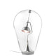 Lodes Blow LED Tischlampe mundgeblasen aus klarem Glas mit elegantem Design und flexiblem Licht.