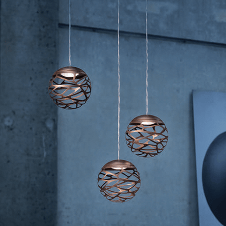 Lodes Kelly Cluster Sphere LED pendant lamp with sculptural spheres in a modern design, gentle play of light.