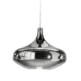 Lodes Nostalgia Glas Pendelleuchte in modernem Retro-Design, 28cm, mit eleganter chromfarbener Oberfläche und LED-Technologie.