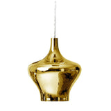 Lodes Nostalgia Hängeleuchte in gold glänzend mit elegantem Retro-Design aus mundgeblasenem Glas.