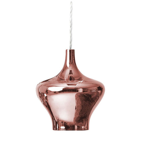 Lodes Nostalgia Hängeleuchte in kupferfarbenem Glas, modern und elegant im Retro-Stil.