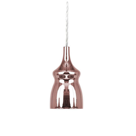 Lodes Nostalgia Glass Small 12cm LED Hängelampe in eleganter, rosé gespiegelt Metalloptik.