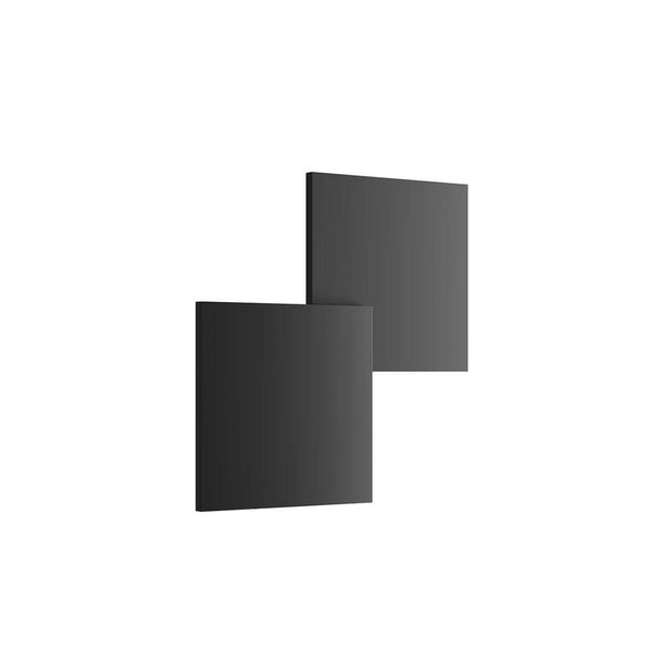 Lodes Puzzle Double eckig 30cm LED Wand- & Deckenleuchte, schwarze Doppel-Quadrat-Designleuchte für Wand und Decke