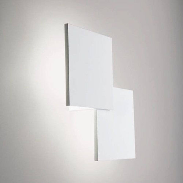 Lodes Puzzle Double eckig 30cm LED Wand- & Deckenleuchte in Weiß-Matt, warmweiß 3000K