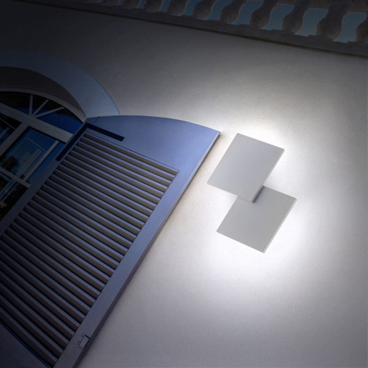 Lodes Puzzle Outdoor Double Square LED Wandleuchte (3)