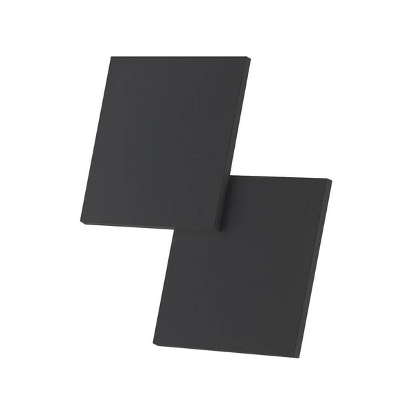 Lodes Puzzle Outdoor Double Square LED Wandleuchte, schwarze Design-Outdoorleuchte mit doppelter Quadratform