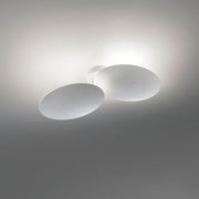 Lodes Puzzle Round Double LED Wand- & Deckenlampe Weiß-Matt, moderne flexible LED-Leuchte für Wand und Decke