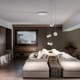 Lodes Spider LED Hängelampe mit verstellbaren weißen Glaskugeln, moderne Pendelleuchte ohne Baldachin über Sofa